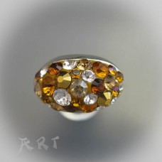 Сребърен дамски пръстен с камъни Swarovski R-343